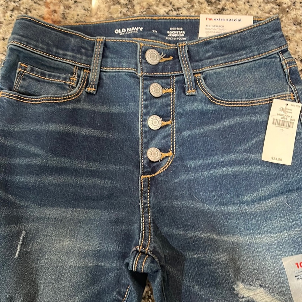 Old Navy High Rise Rockstar Jeggings Girl Size 10 NWT